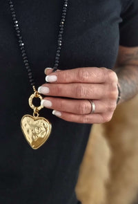 Collier coeur dorée