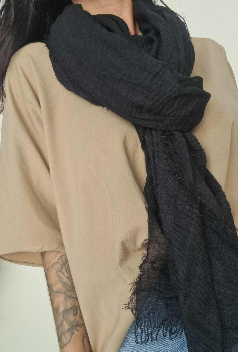 Chèche Étole Noir