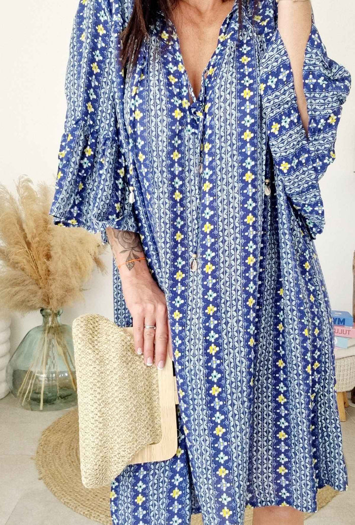 Robe LYS bleu/jaune