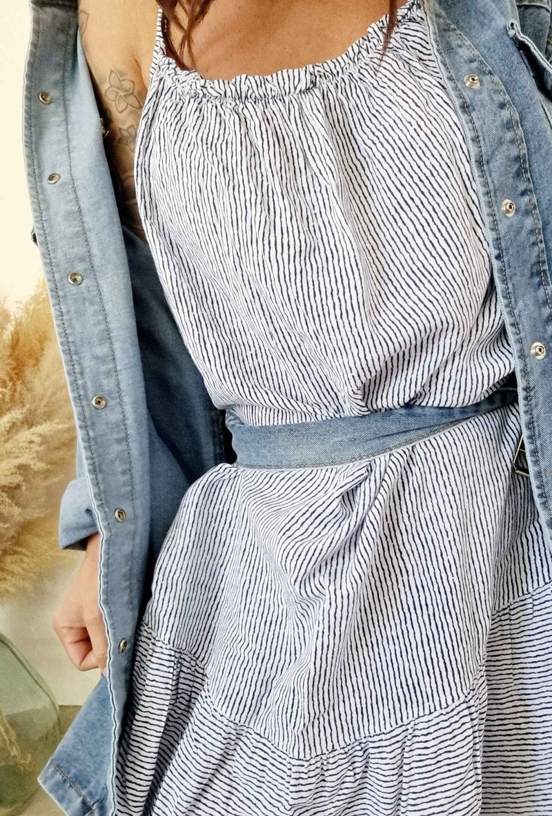 Robe courte rayures Mila