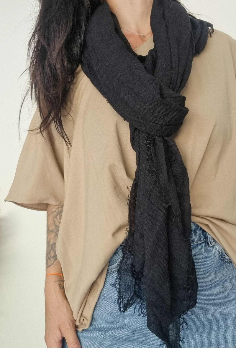 Chèche Étole Noir