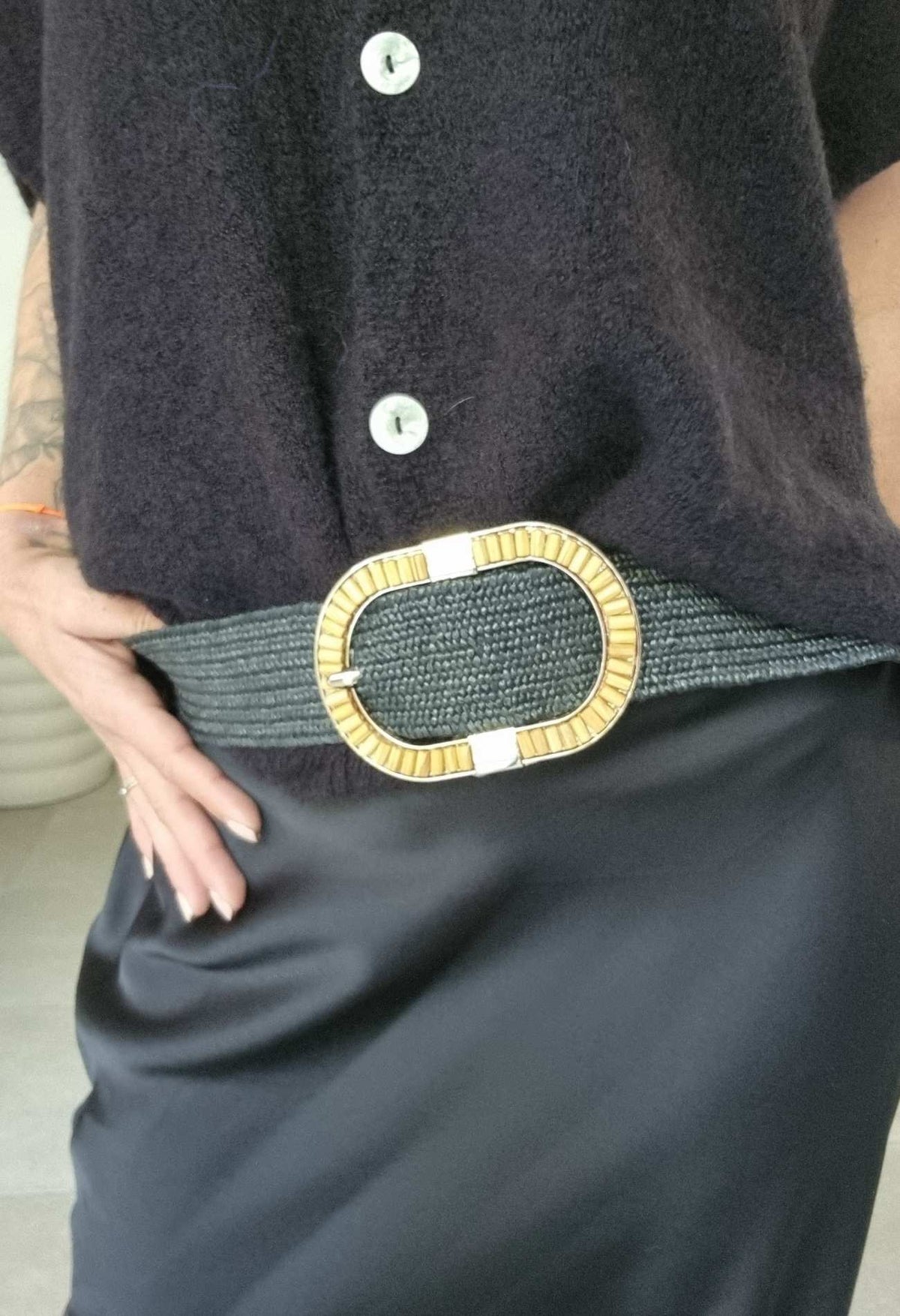 Ceinture ONDO multicolore noir