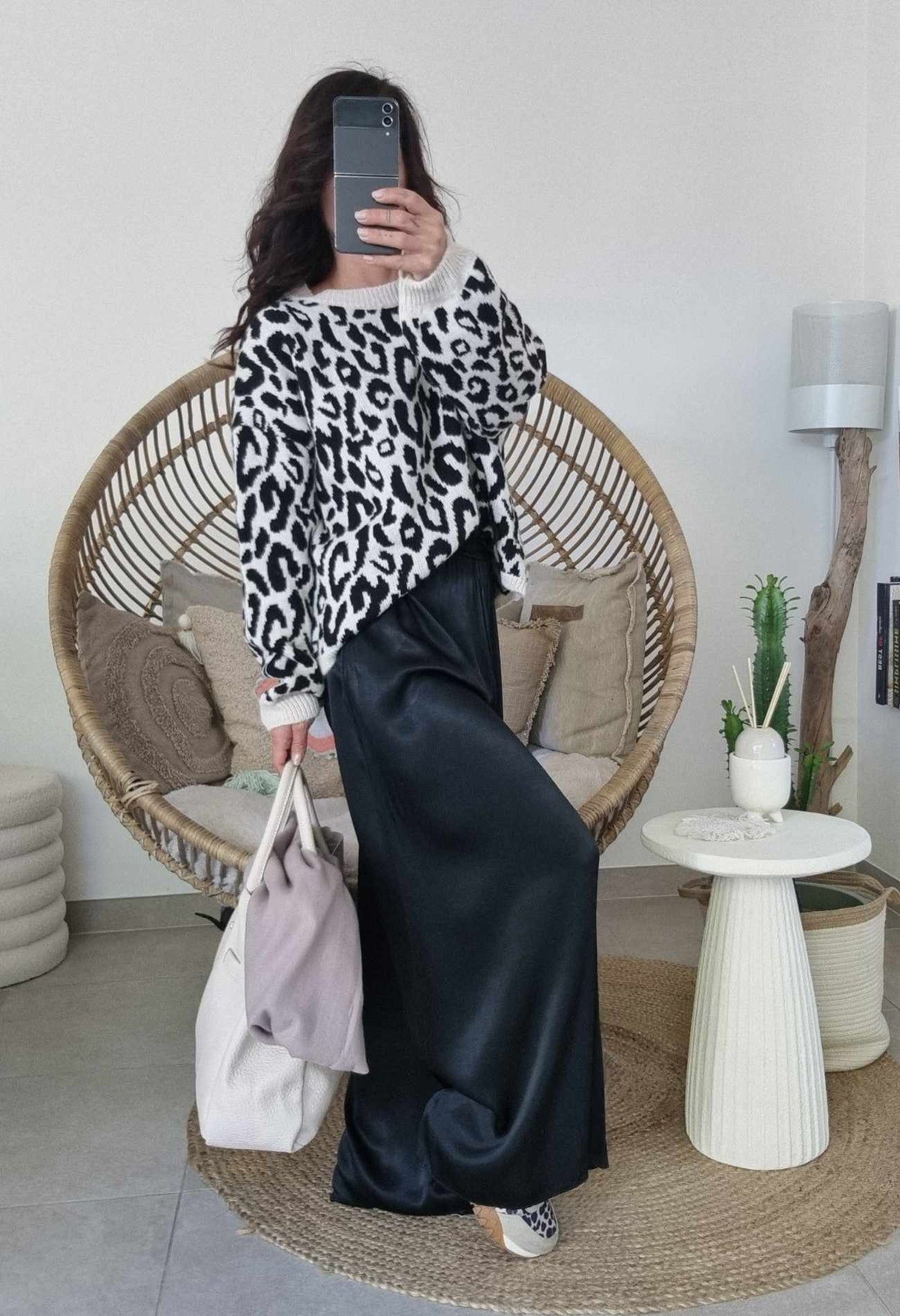Pull leopard LULU noir 