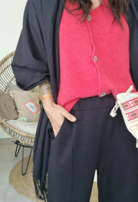 Gilet Pull sans manches MINA rose