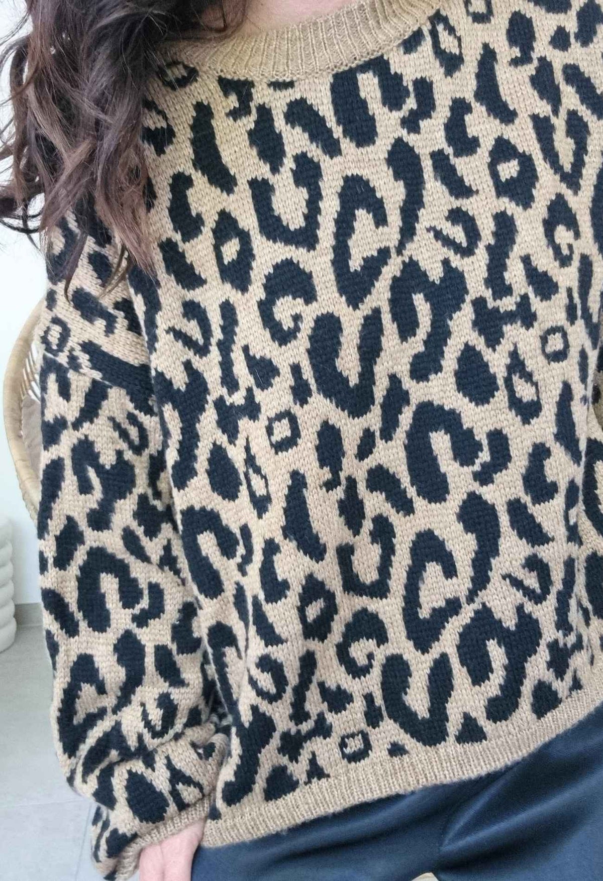 Pull leopard LULU beige