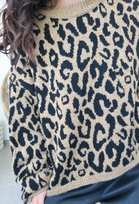 Pull leopard LULU beige
