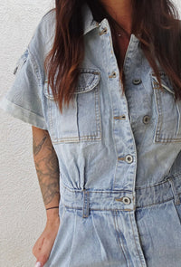 Combinaison short ADRIANA Bleu