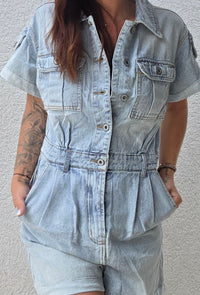 Combinaison short ADRIANA Bleu