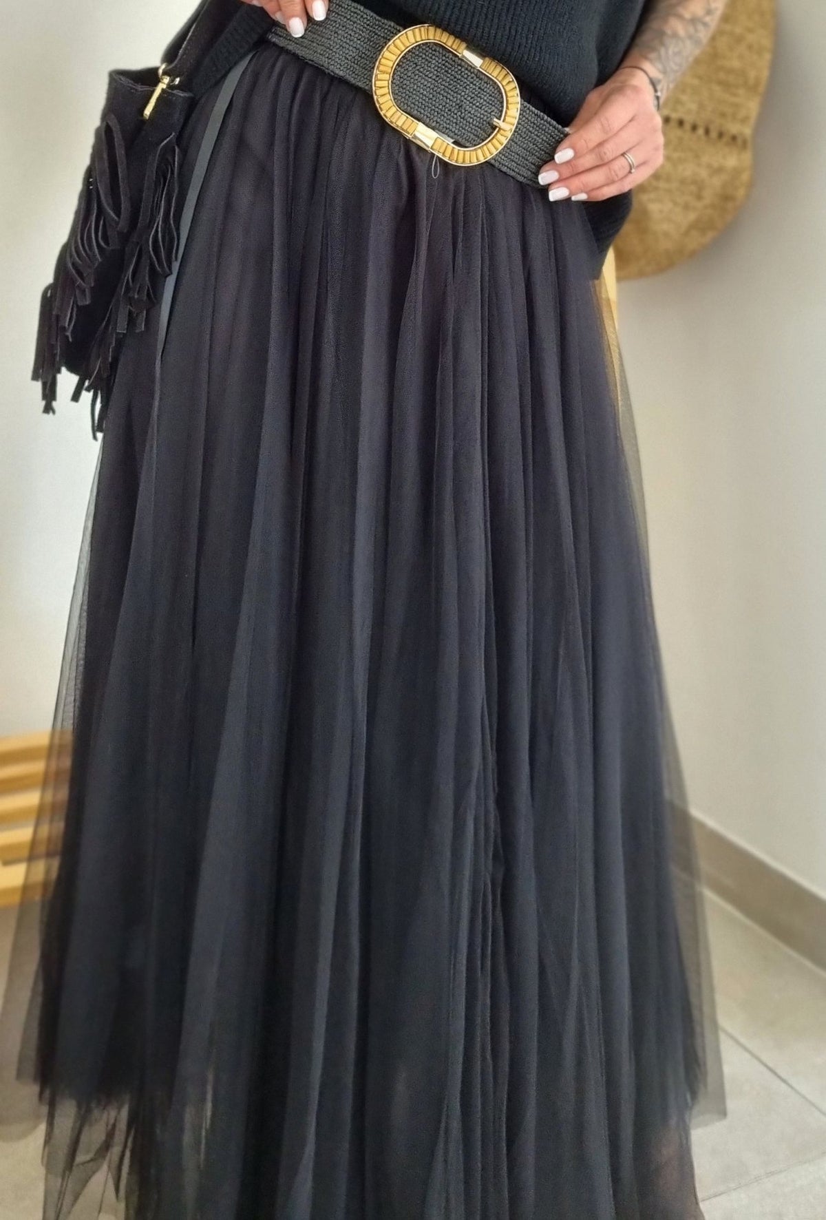 Jupe tulle EVA noir