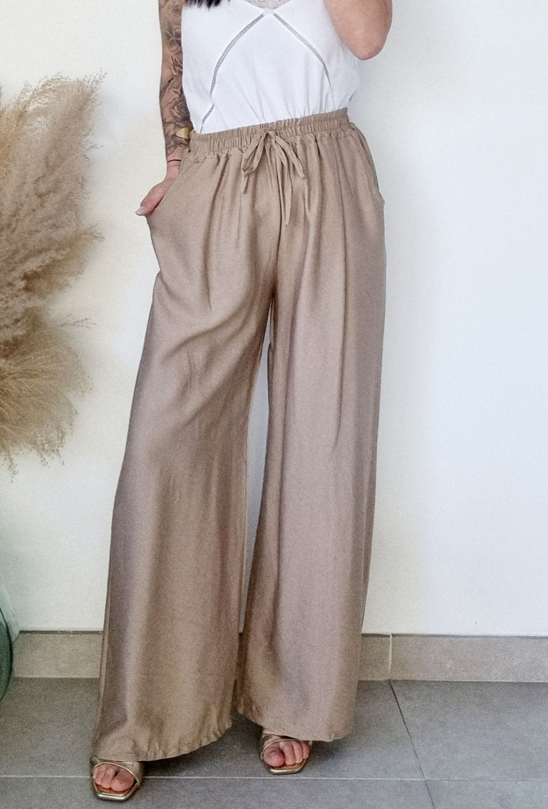 Pantalon fluide NOE beige