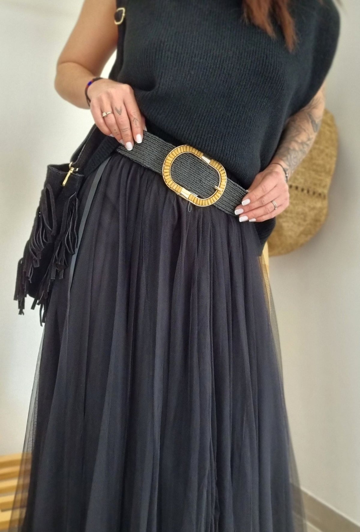 Jupe tulle EVA noir