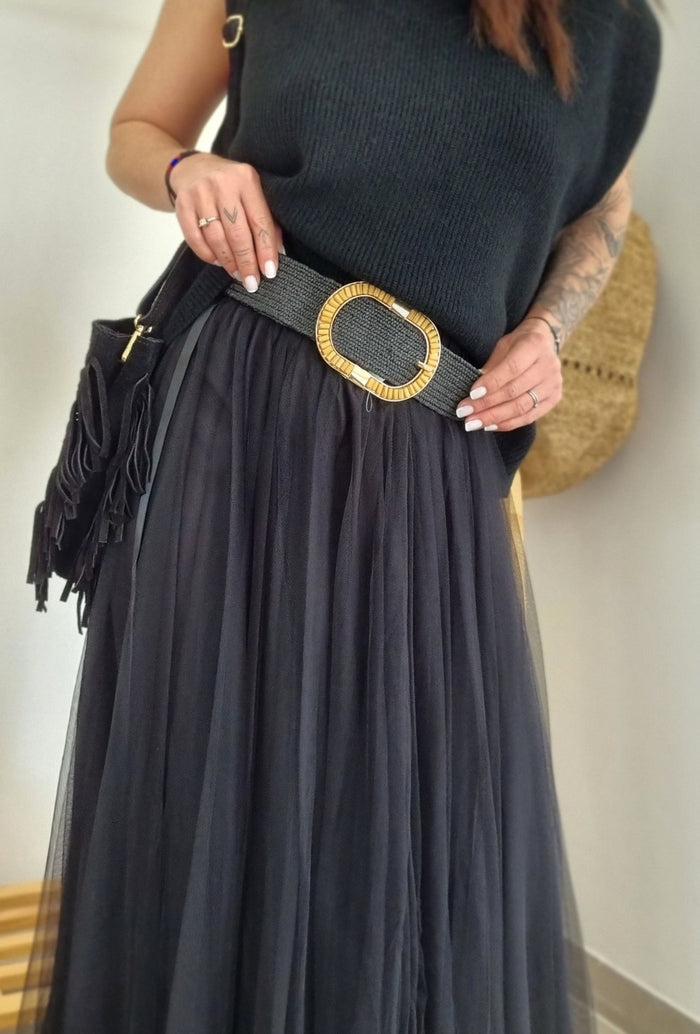 Jupe tulle EVA noir
