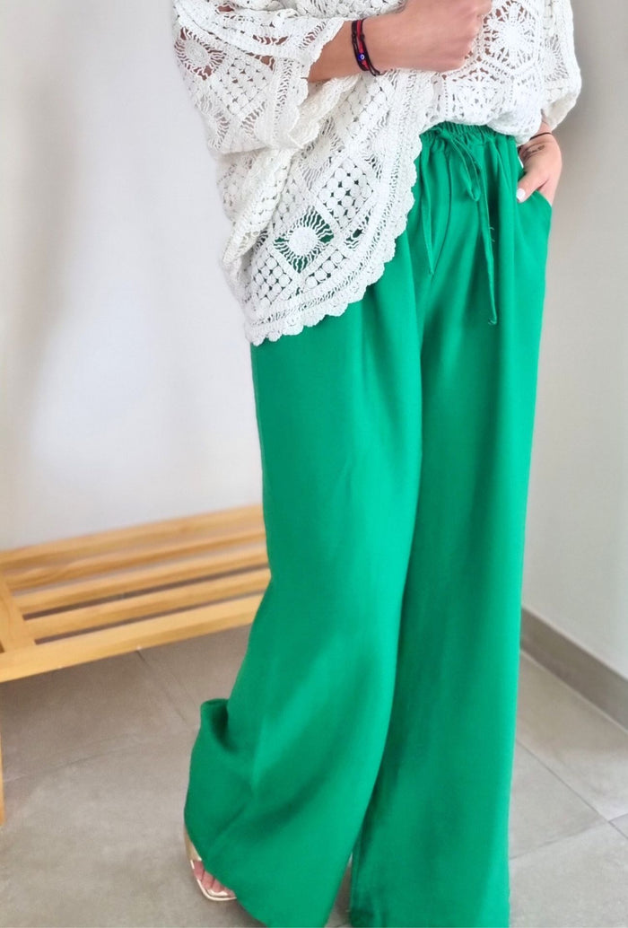 Pantalon fluide NOE vert