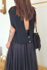 Pull sans manches SISSI Noir