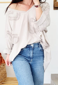 T-shirt LOVE YOU Beige