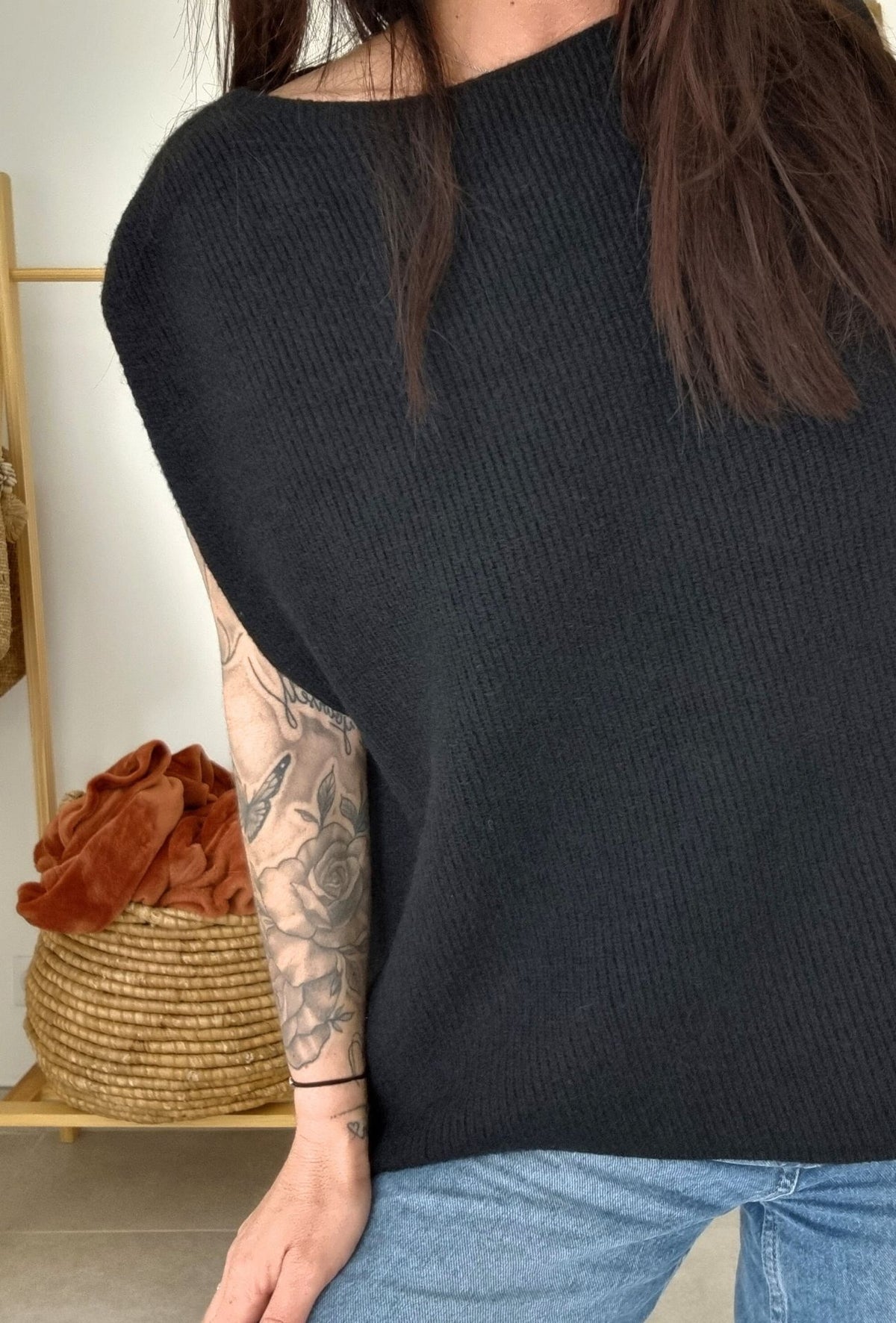 Pull sans manches SISSI Noir
