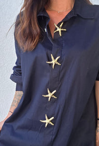 Robe chemise GOLDY bleu marine