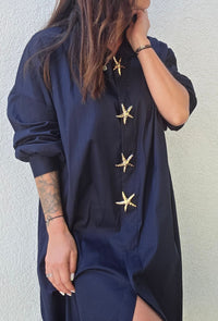 Robe chemise GOLDY bleu marine