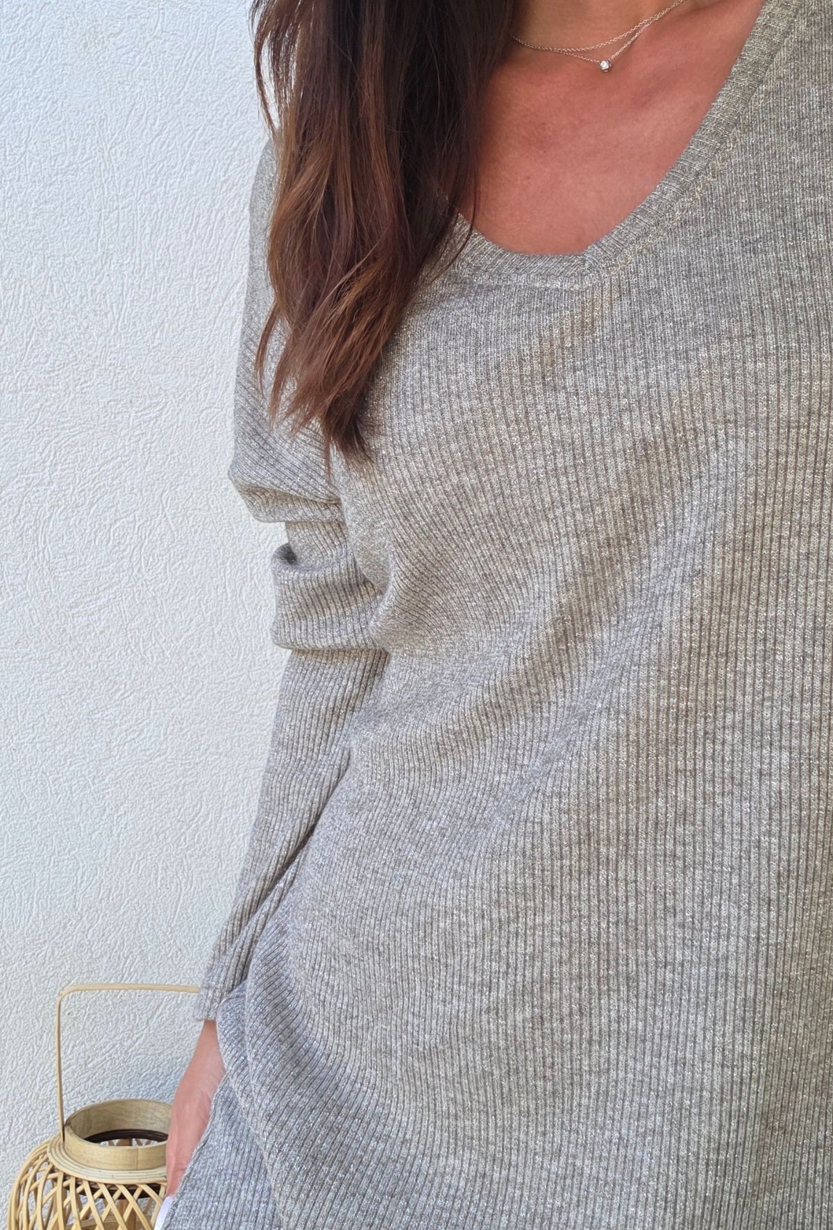 Robe maille KARINE taupe