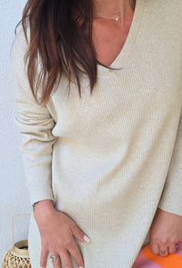 Robe maille KARINE sable