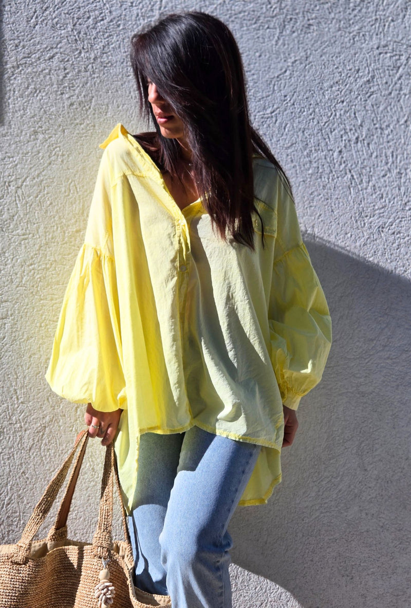 Chemise oversize NORA jaune