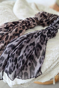 Foulard Léon Léopard Marron
