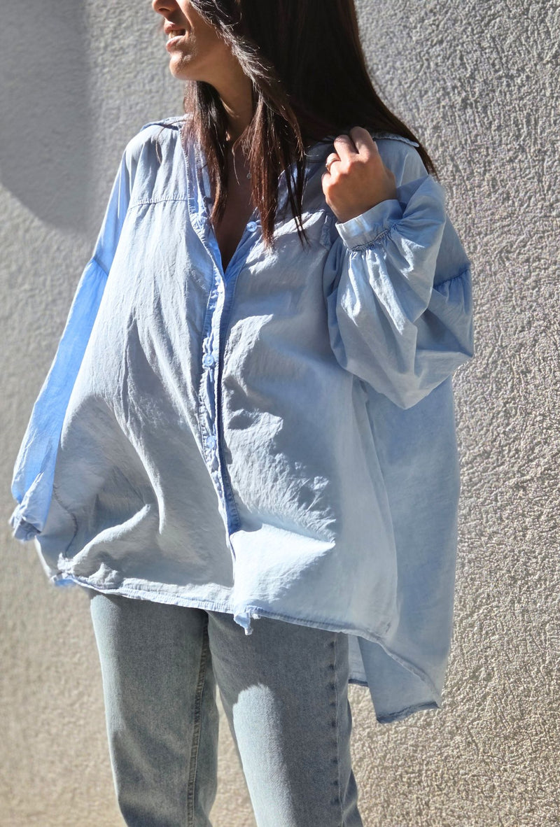 Chemise oversize NORA bleu