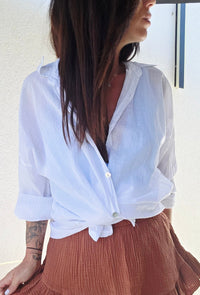 Short Gaze de coton CATHY Terracotta