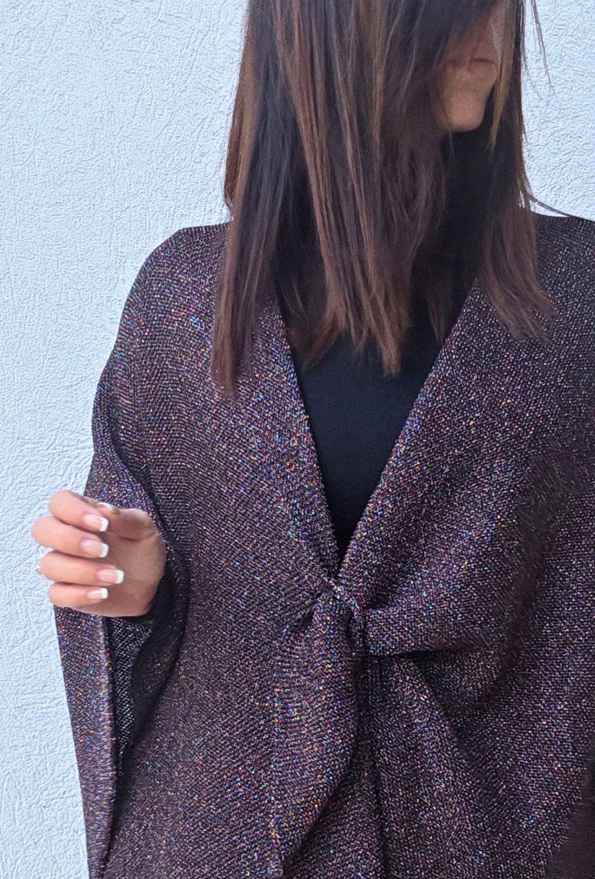 Gilet paillettes CLARA noir