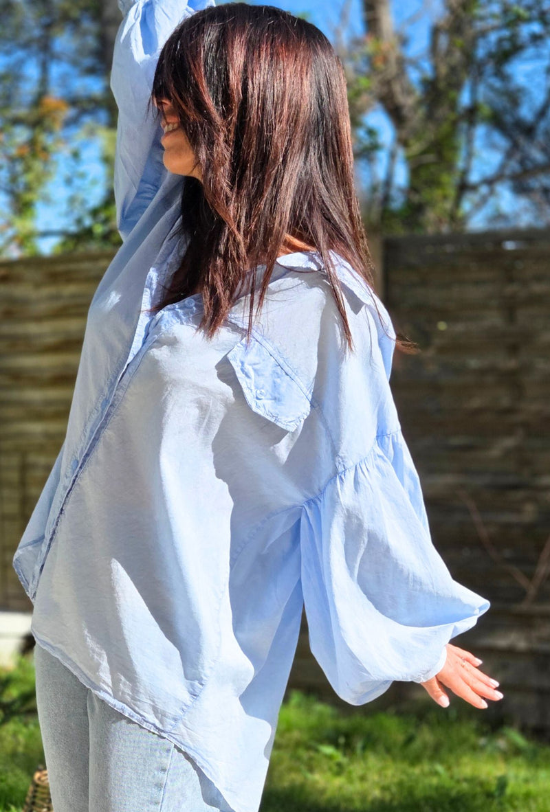 Chemise oversize NORA bleu