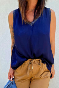 Top fluide LOUISE – Bleu
