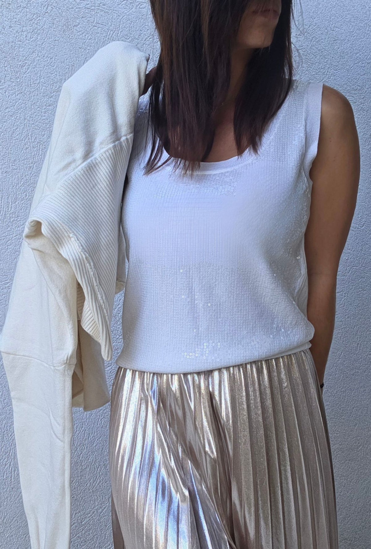 Jupe ANGELA rose argenté