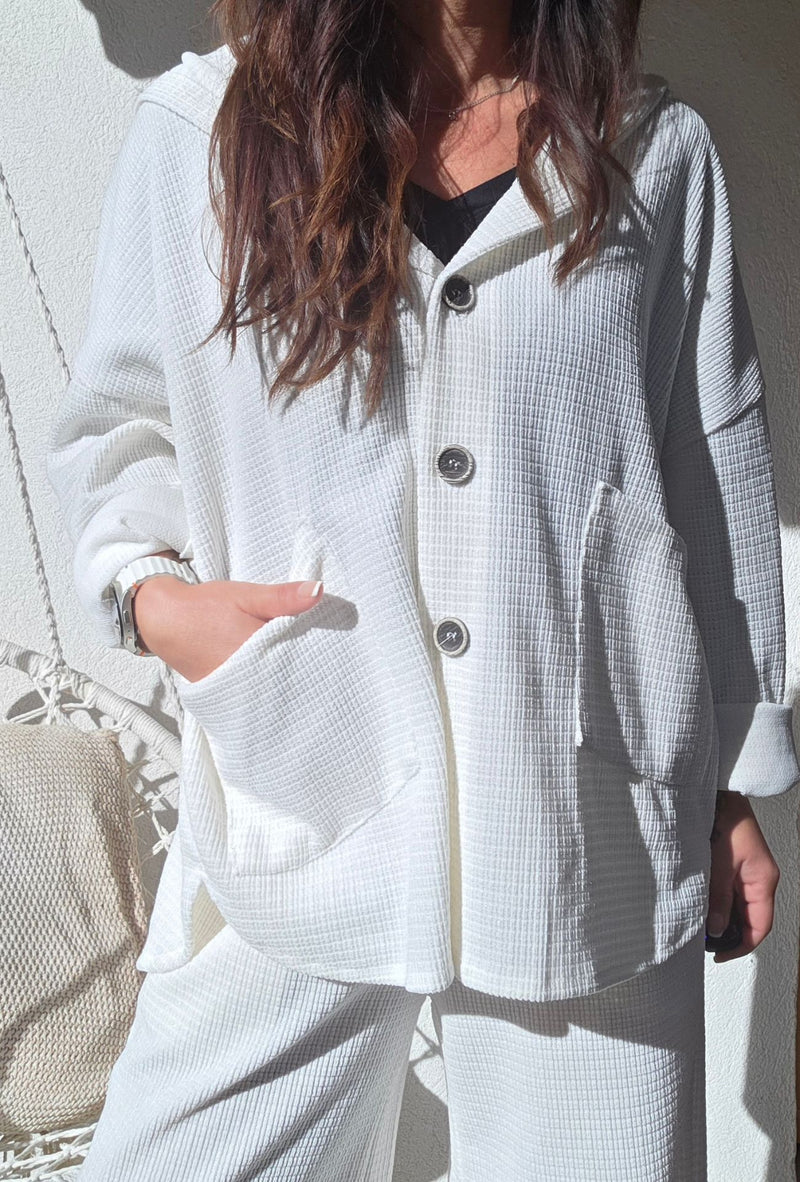 Surchemise à capuche ZAC blanc