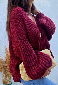 Gilet pull COCO bordeaux