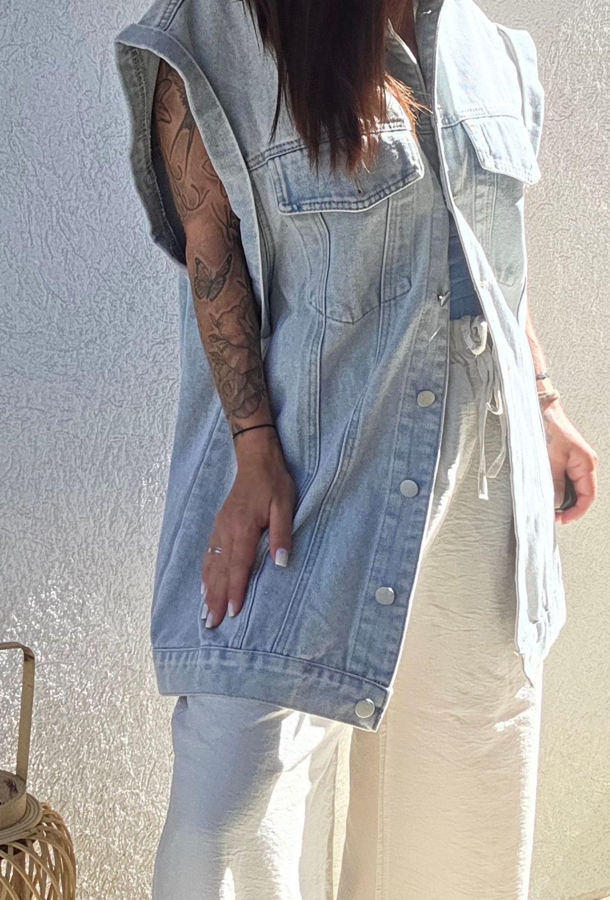 veste jeans INES bleu clair 