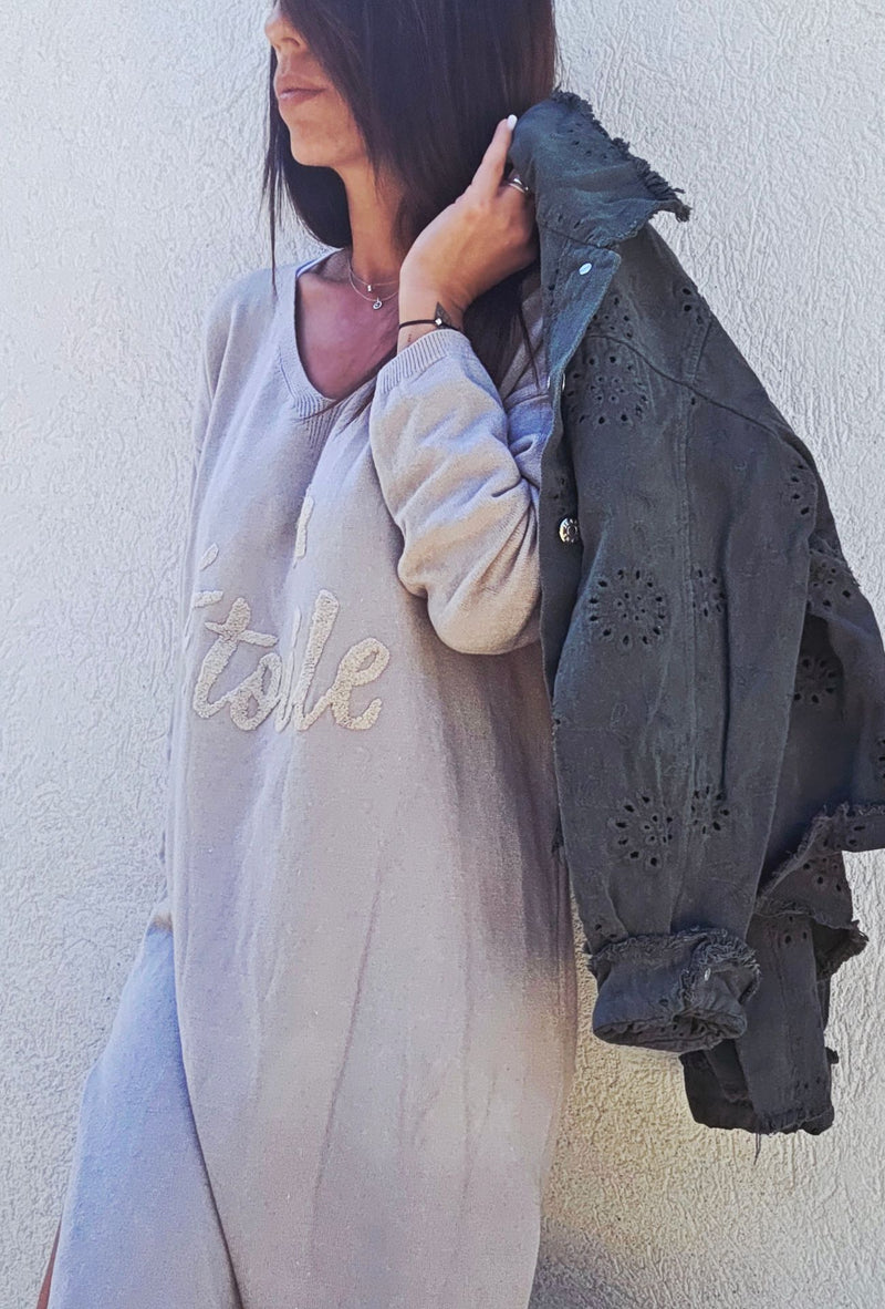 Robe pull ETOILE  Beige