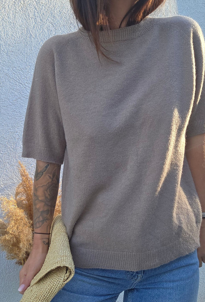 Pull FLORE taupe