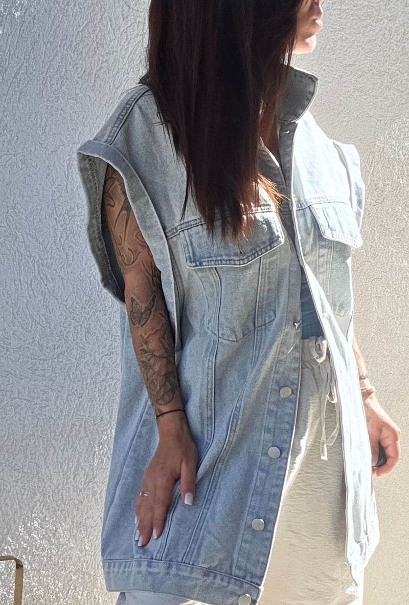 veste jeans INES bleu clair 