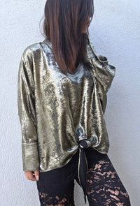 Blouse SCARLETTE ROOS Noir argenté Made In France