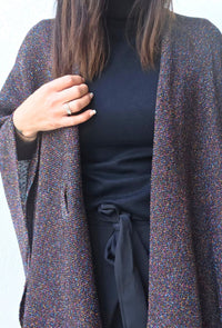 Gilet paillettes CLARA noir