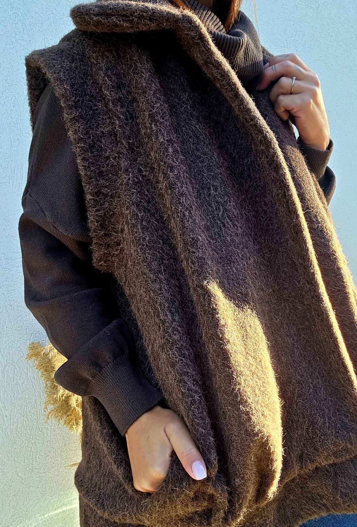 Veste sans manches PATRICIA – Marron