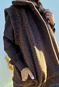 Veste sans manches PATRICIA – Marron