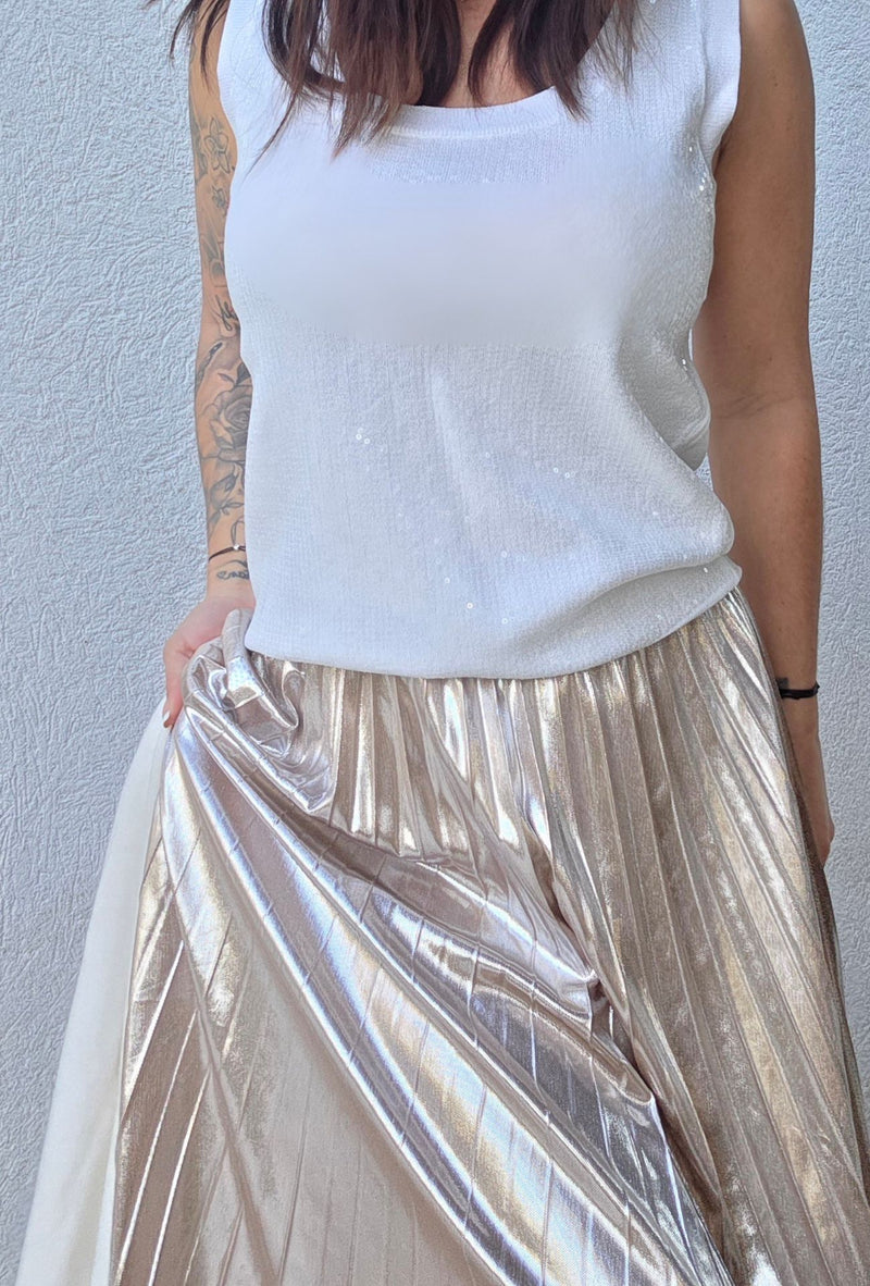 Jupe ANGELA rose argenté