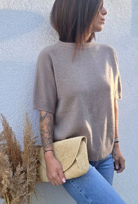 Pull FLORE taupe