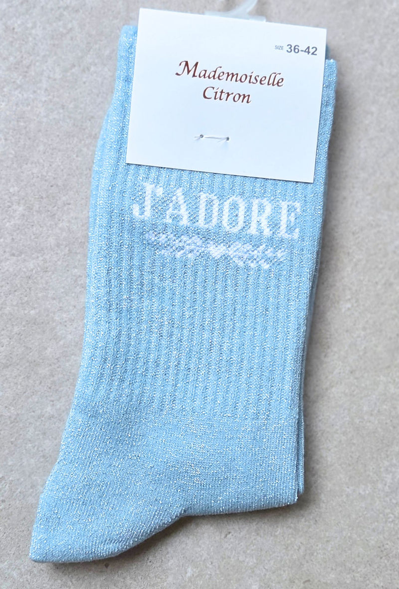 Chaussettes à paillettes J'ADORE