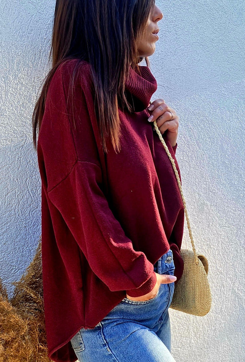 Pull COLETTE bordeaux