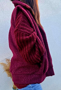 Veste sans manches PATRICIA – bordeaux