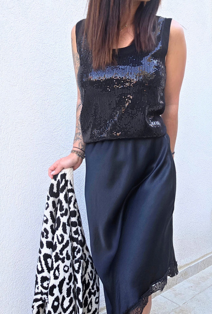 Jupe asymétrique satinée ZOÉ