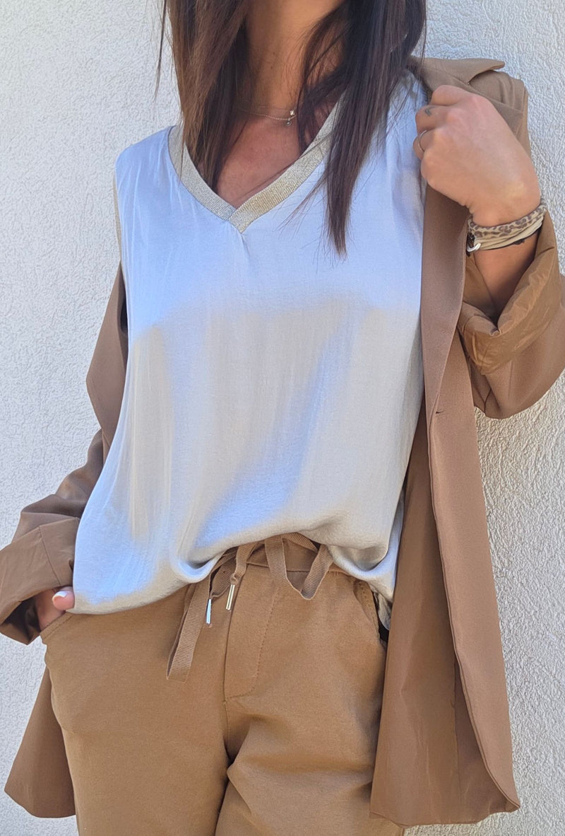 Top fluide LOUISE – Beige