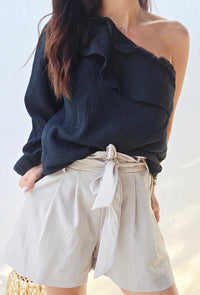 Haut Gaze de coton 1 manche Cathy